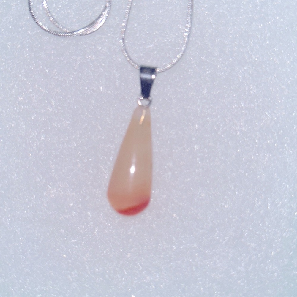Boho hippie Agate Sterling Silver 30” Necklace